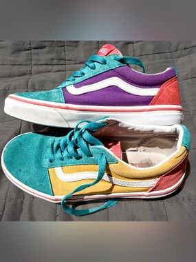 Vans Ward Colorblock Off the Wall Old Skool Sneaker 3 Boy Girl Skater Shoe Missy